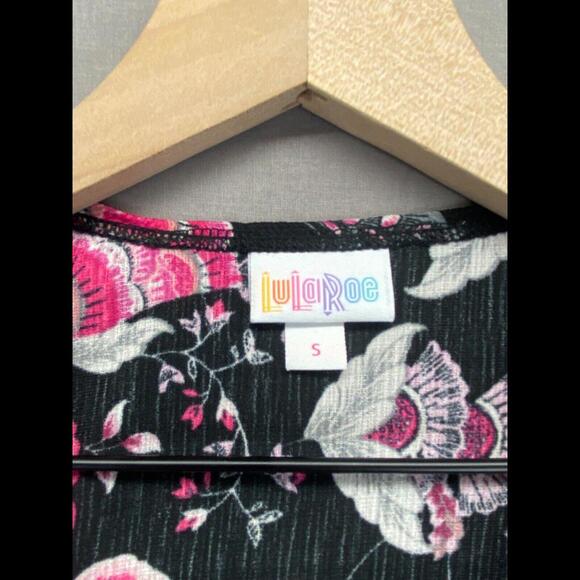 LulaRoe Womens Black Floral Vest Maxi Pink Flowers Sleeveless NWT Size Small - Picture 6 of 11